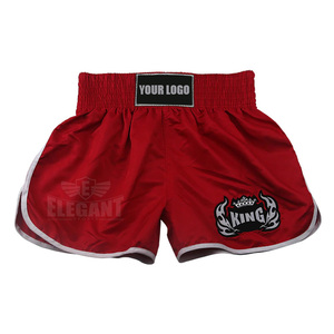MMA-pantalones cortos de boxeo Muay Thai para hombre, bóxer de combate de artes marciales transpirables para Fitness, pantalones cortos de entrenamiento de Color negro y azul - Product Image 4