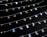 Perles de Labradorite Naturelle Facettées Forme Fantaisie Bleu Éclatant Effet Feu Lisses pour Création de Bijoux Certifiées par un Certificat Tierce Partie Haute Qualité
