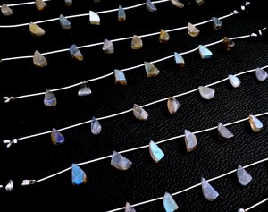 Labradorite naturelle forme fantaisie bleu Flashy lisse perles de créateur fabrication de pierres précieuses bijoux en gros - Product Image 5