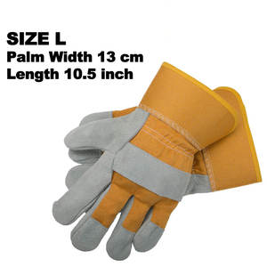 Gants de gréeur de sécurité en cuir de vachette synthétique à usage intensif pour hommes et femmes pour le travail et le jardinage - Product Image 3