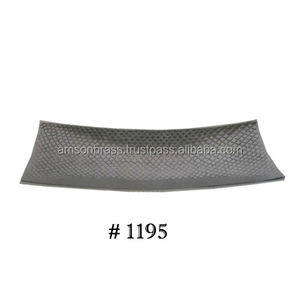 Plateau décoratif antique argenté, assiettes de service pour mariage, gravure décorative, plat de service en métal - Product Image 1