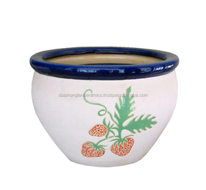 Maceta de Cerámica Moderna Hecha a Mano en Vietnam con Acabado Esmaltado, Forma Redonda para Decoración de Interiores/Exteriores del Hogar y Jardín - Product Image 4