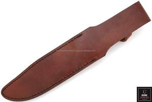 Funda de cuchillo de cuero marrón hecha a mano con soporte de OEM y ODM personalizable de nailon duradero - Product Image 4