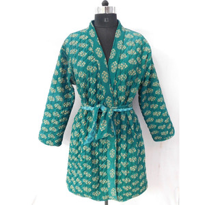 Veste de kimono réversible en soie crêpe, 2 pièces, fait à la main pour femmes et filles, manteau long, vintage - Product Image 2