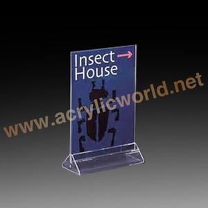 Soporte de señal de base triangular, acrílico transparente, Pop display - Product Image 1