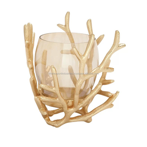 เชิงเทียนอลูมิเนียมและแก้วสำหรับตกแต่งคริสต์มาสและบ้าน - Product Image 2