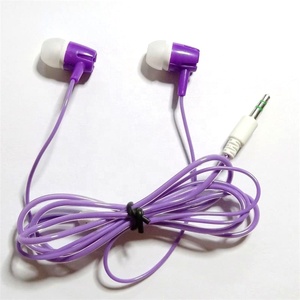 PVC púrpura 3,5mm cable de auriculares de cancelación de ruido auriculares aerolínea auriculares aviación en las orejas auriculares - Product Image 2