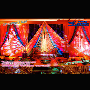 Estilo árabe Mehndi Night Stage Musulmán Mehndi Stages Decoración Indian Wedding Stage Decor - Product Image 1