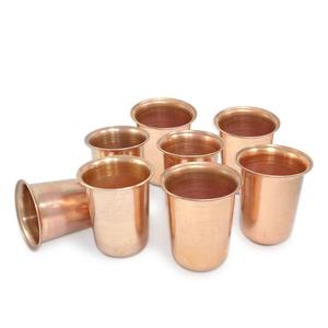 100% Pure Copper Handmade Hammered Round Tumbler Ayurveda Yoga <b>Health</b> Benefits Water Glass <b>Smart</b> Drinkware - Product Image 4