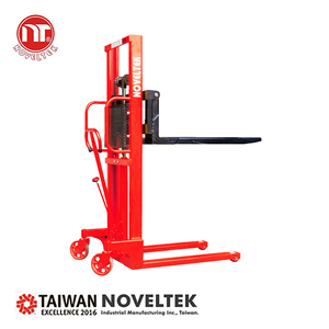 1Y de garantía, 400kg, 1100mm, elevador telescópico, Mini carretilla elevadora Manual, apilador de paletas con accionamiento hidráulico y mesa elevadora de ahorro de energía - Product Image 1