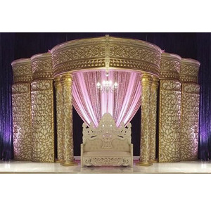Escenario DE BODA asiático Grand Maharaja Escenario de recepción de boda canadiense exclusivo Escenario DE ESTILO DE CORONA DE Maharaja - Product Image 1