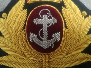 Style Vintage Ancre Brodé À La Main Bullion Fil Cap Badges Couronne Couronne Sécurité Épinglé À Coudre Mode Badges - Product Image 5