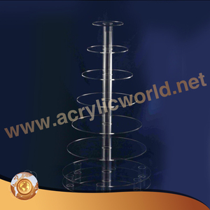 Fábrica al por mayor personalizado 3 niveles de acrílico transparente Pastel de Bodas postre soporte colgante - Product Image 3