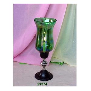 Décoration de fête de mariage luxueuse lampe de table verte en verre - Product Image 1