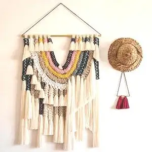 solid new color well hanging rainbow macrame