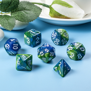 Ensemble de dés RPG personnalisés, vente en gros d'usine, 7 dés polyédriques en acrylique pour D&D, jeux de table Dungeons and Dragons - Product Image 2