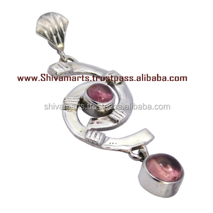 จี้ควอตซ์อัญมณีโรสเตอร์925เงินแท้สีโรสโกลด์ประดับเรือนวินเทจโรเดียมชุบทอง - Product Image 2