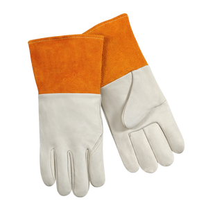 Guantes de seguridad de dedos completos personalizables para adultos Cuero de piel de oveja resistente al calor Material de piel de vaca para soldadura y protección - Product Image 2