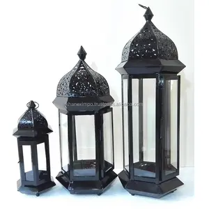 Marroquino Alto Metal Candle Lantern Stand Pendurado Candle Holder Casamento Casa Decoração Lanterna Ao melhor preço