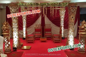 Mandap de Boda Hindú Tradicional Estilo Gazibo, Elegante Decoración de Mandap con Temática Haveli Shrilanka para Bodas en MELBOURNE - Product Image 6