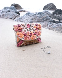 Sac à main brodé gland pochette sac de plage avec décoration de motif de fil - Product Image 1