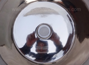 Évier de salle de bains design moderne à un trou Nouveau comptoir en pierre de cuivre nickelé brillant Lavable à la main pour les hôtels et les cuisines - Product Image 6