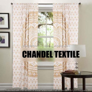 ผ้าม่านแขวนผนังลายแมนดาลาสีทองแบบออมเบร สไตล์โบฮีเมียน ฮิปปี้ ลายอินเดีย สำหรับตกแต่งห้องนอน หอพัก ผ้าคลุมเตียง ผ้าตกแต่งผนัง งานศิลปะ - Product Image 4