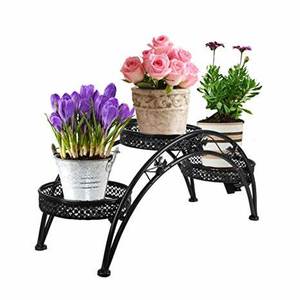 Support de fleurs en fer en métal, Design de couleur grise, décoration fantaisie, meilleure qualité, support de fleurs moderne de luxe - Product Image 2