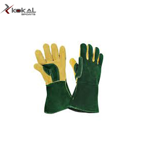 Cowhide ความร้อนและไฟทนบาร์บีคิว/เชื่อมถุงมือสีเหลือง - Product Image 4