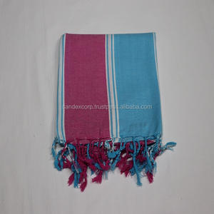 Serviette Kikoy de haute qualité 100% coton à rayures Serviette Kikoy super absorbante 100% coton au prix d'usine Vente en gros en Inde - Product Image 4