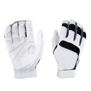 Spandek ถุงมือตีรวมผลิตภัณฑ์หนังสีขาวและสีดำ - Product Image 1