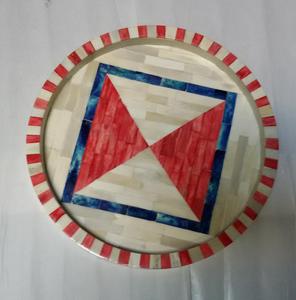 Plateau de service en bois et résine table basse plateau en bois fait à la main forme Rectangle fait à la main en bois d'acacia et plateau de petit déjeuner - Product Image 3