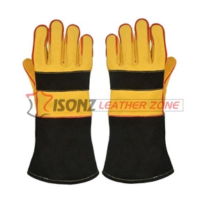 Gants de soudage TIG en cuir de vachette suédé ISONZ Leather Zone, paume renforcée, épaisseur 1,2 mm, sans silicone, sans latex, pour barbecue/MIG/TIG - Product Image 5