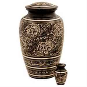 โกศโลหะสีทึบคลาสสิกสำหรับเก็บขี้เถ้าทองเหลือง/อลูมิเนียมสำหรับงานศพของผู้ใหญ่สไตล์ยุโรป - Product Image 5