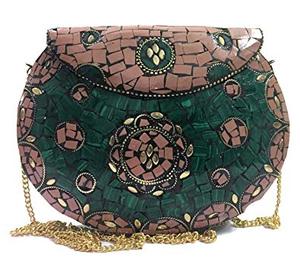 Clutches en mosaïque au charme vintage, portefeuilles en mosaïque bohème chic, sacs à main ethniques luxueux en mosaïque pour femmes à bas prix par LUXURY CRAFTS - Product Image 6