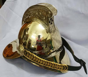 Casque de pompier de collection de designer, décoration de cadeau victorien, casque de pompier victorien en laiton noir, casque de pompier portable - Product Image 1