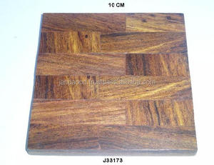 Posavasos de mosaico de madera Sheesham, flor de arte disponible, otros acabados, vajilla de vidrio, mesa de centro, posavasos de madera, decoración del hogar - Product Image 2