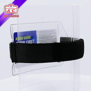 Porte-badge d'identification horizontal en PVC transparent avec sangle élastique noire pour une utilisation en sécurité au travail - Product Image 4