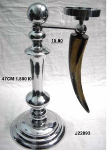 Bougeoir en aluminium moulé pour décoration intérieure moderne Bougeoir élégant en boîte pour fête de Noël dans le salon en corne - Product Image 3