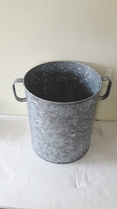 Taza redonda galvanizada de doble Mango, de metal, aprobada por smetta - Product Image 6