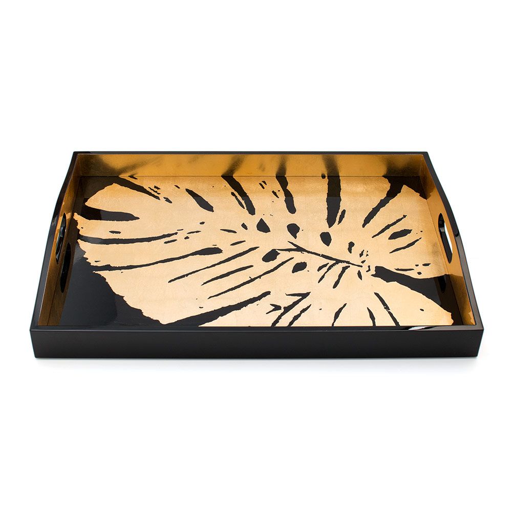 Colorful Pattern Vietnam Lacquer Tray. Lacquerware Serving Tray