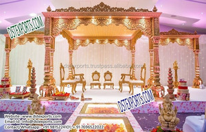 Mandap Moderno y Elegante de Fibra de Vidrio Ligero para Bodas Hindúes, Decoración Elegante para Bodas Indias, Temas Personalizables, Diseños a Medida - Product Image 3