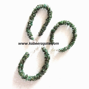 Venta al por mayor de piedras preciosas de Metal CADENA DE Pulsera: Mica pulsera de ágata - Product Image 1