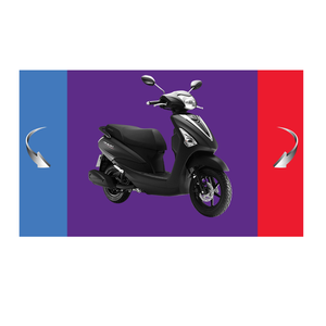 Top quality gas scooter 125cc motorcycle (Acruzov Deluxe) White/Black/Red - Product Image 1