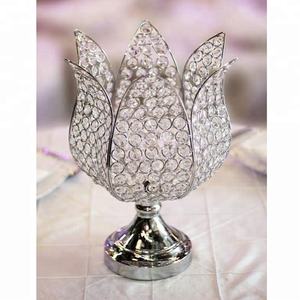 High Quality Handmade Silver Crystal <b>Beaded</b> Candle T-Light Holder New Design Crafted <b>Metal</b> Votive Holder Wholesale - Product Image 5