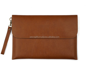 แขนเสื้อแล็ปท็อปหนังสีน้ำตาลของผู้ชาย/ซองใส่แล็ปท็อปหนังแท้ - Product Image 1