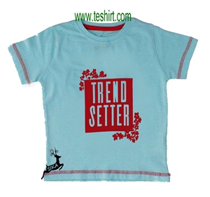 T-shirt pour garçons à manches courtes en coton 100% décontracté brodé - Fournisseur en gros de coton biologique en bambou - Product Image 6