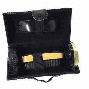 Kits d'entretien de chaussures LH polyvalents professionnels pour hommes étui en cuir PU avec hôtel maison voyage en plein air polonais cadeau ensemble modèle LHSSK200 - Product Image 3