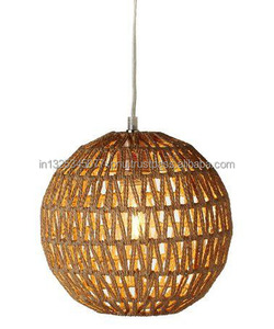 โคมไฟระย้าปอกระเจาสีน้ำตาล - Product Image 5