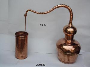 Destiladores de Cobre Pulido para Aceites Esenciales, Todos los Tamaños Disponibles, Destiladores de Cobre Metálico Pulido - Product Image 3